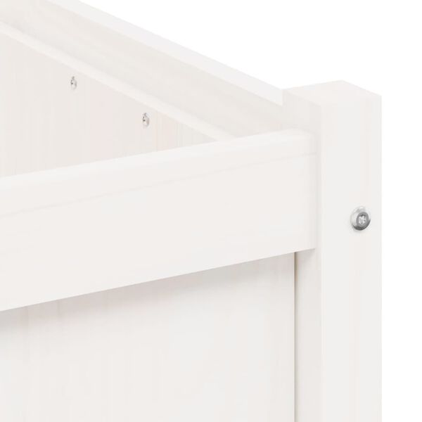 vidaXL Garden Planter White 70x70x70 cm Solid Wood Pine
