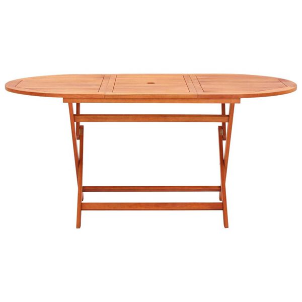 vidaXL 7 Piece Outdoor Dining Set Solid Eucalyptus Wood and Textilene