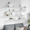 vidaXL Wall Shelves 4 pcs White 115x9x3 cm
