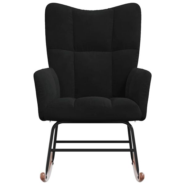 vidaXL Rocking Chair Black Velvet
