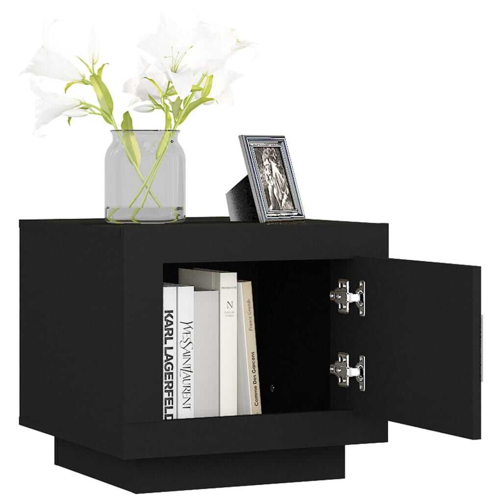 vidaXL Coffee Table Black 51x50x45 cm Engineered Wood