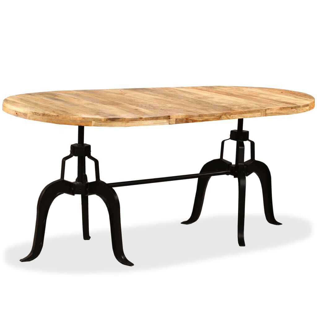 vidaXL Dining Table Solid Mango Wood and Steel 180 cm