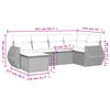 vidaXL 6 Piece Garden Sofa Set with Cushions Beige Poly Rattan