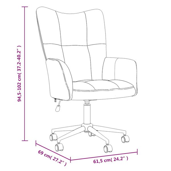 vidaXL Relaxing Chair Dark Grey Velvet
