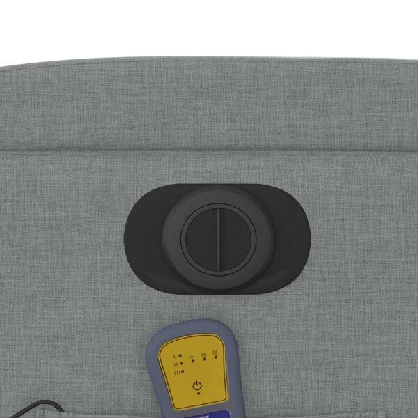 vidaXL Electric Stand up Massage Recliner Chair Light Grey Fabric