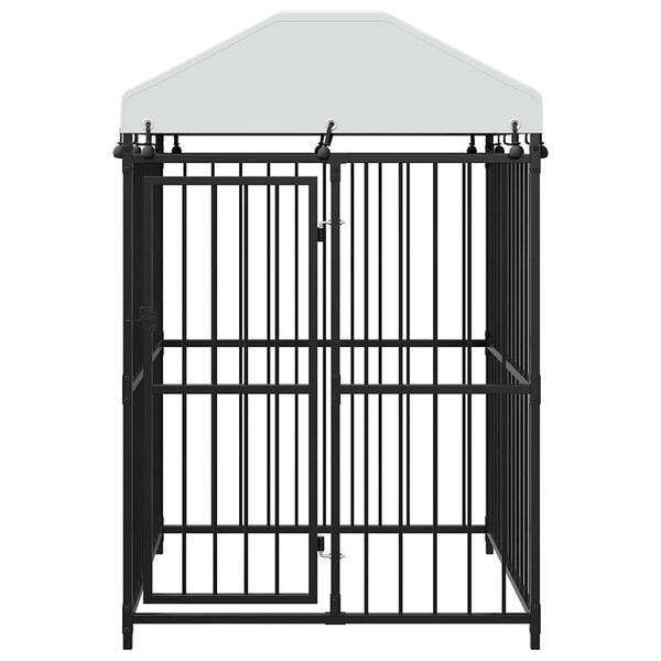 vidaXL Outdoor Dog Kennel with Roof 120x120x150 cm