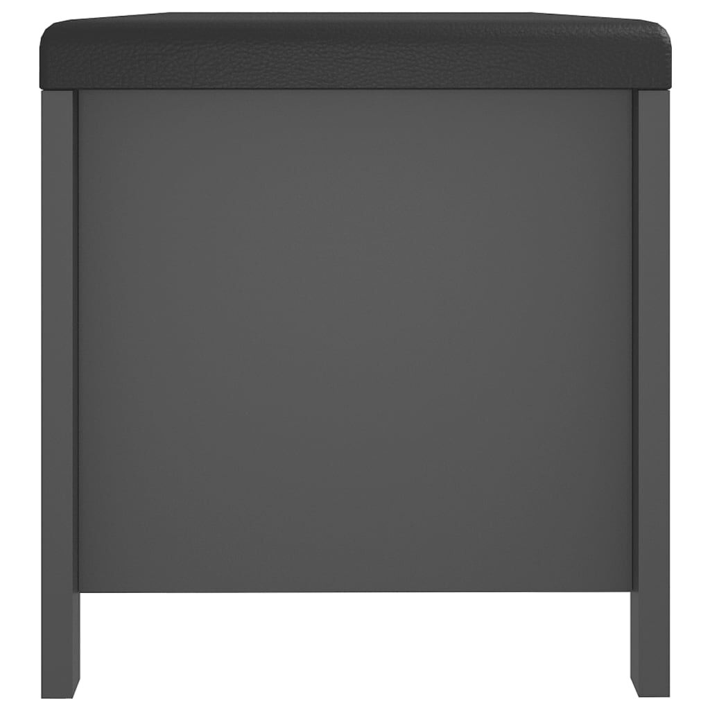 vidaXL Storage Box with Cushion Grey 105x40x45 cm