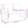 vidaXL Garden Bench 114.5 cm with Cream Cushion Solid Acacia Wood