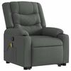 vidaXL Stand up Massage Recliner Chair Dark Grey Fabric