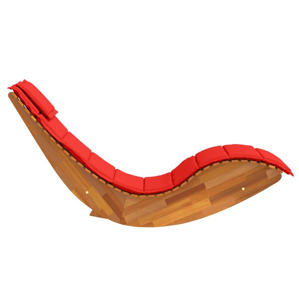 vidaXL Rocking Sun Loungers with Cushions 2 pcs Solid Wood Acacia