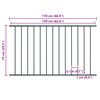 vidaXL Fence Panel Woerden Powder-coated Steel 1.7x0.75 m Anthracite