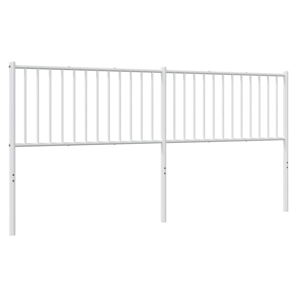 vidaXL Metal Headboard White 193 cm
