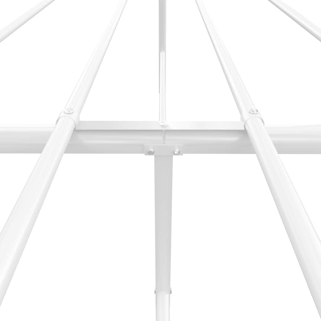 vidaXL Metal Bed Frame without Mattress with Footboard White 135x190cm