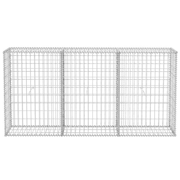 vidaXL Gabion Basket Galvanised Steel 200x30x100 cm