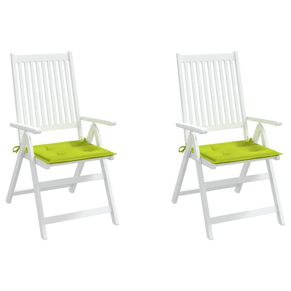 vidaXL Garden Chair Cushions 2 pcs Bright Green 40x40x3 cm Oxford Fabric