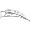 vidaXL Door Canopy Grey 240x100 cm PC