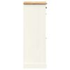 vidaXL Shoe Cabinet VIGO 60x35x96 cm White Solid Wood Pine