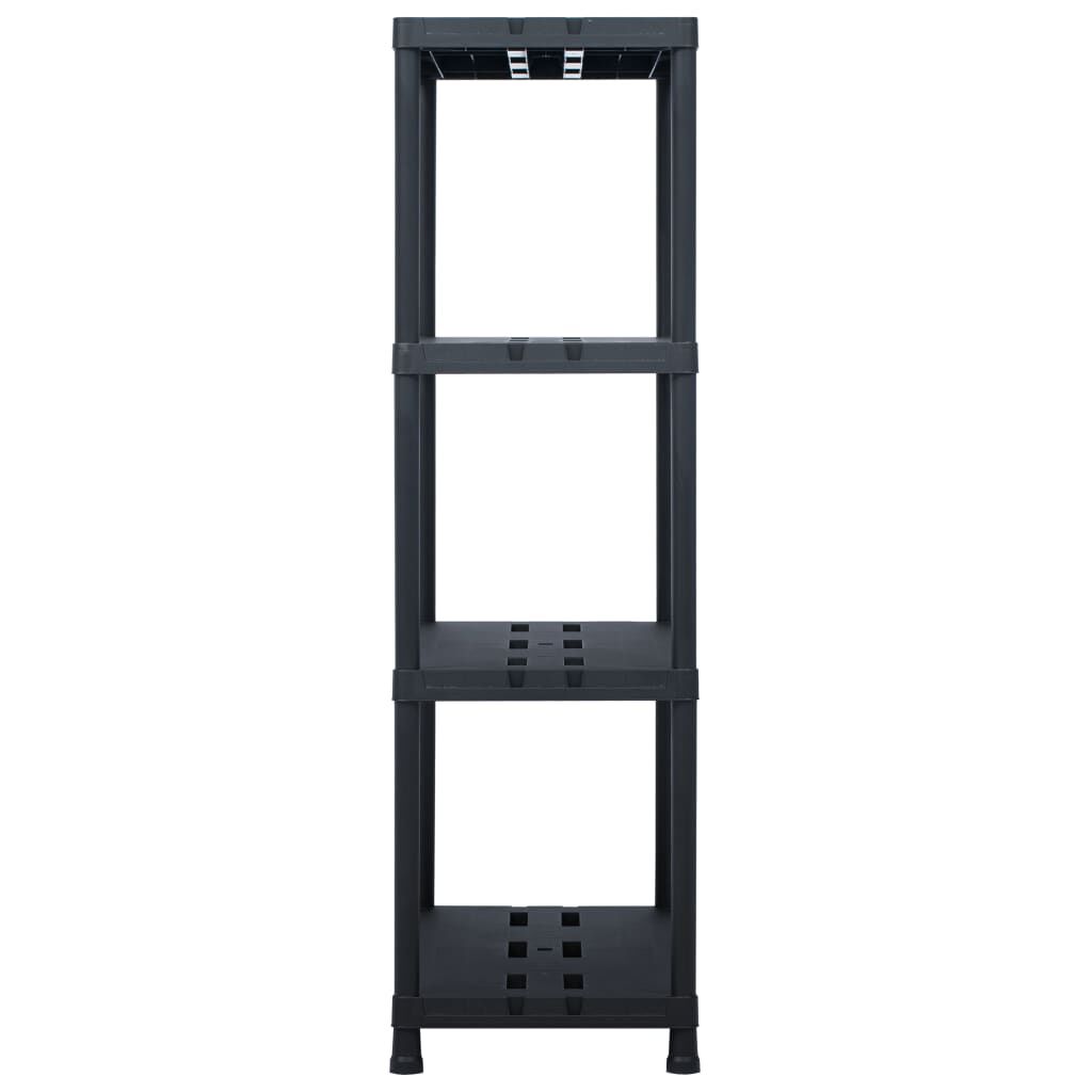vidaXL Storage Shelf Rack Black 220 kg 90x40x138 cm Plastic