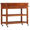 vidaXL Kitchen Trolley 100x48x89 cm Solid Acacia Wood