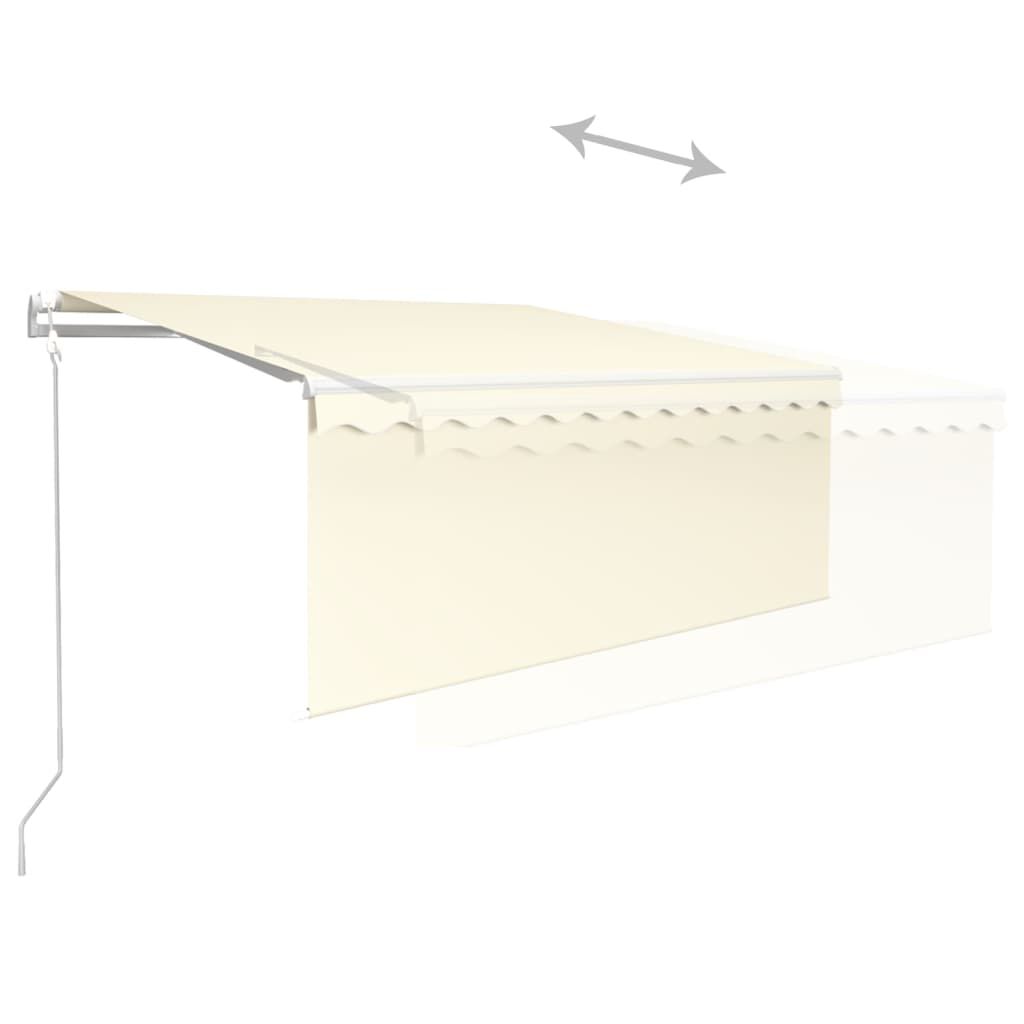 vidaXL Automatic Retractable Awning with Blind 3x2.5m Cream
