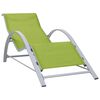 vidaXL Sun Loungers 2 pcs with Table Aluminium Green