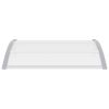 vidaXL Door Canopy Grey and Transparent 120x75 cm PC