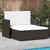 vidaXL 2 Piece Garden Lounge Set with Cushions Poly Rattan Black