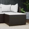 vidaXL Garden Footrest with Cushion Brown Poly Rattan
