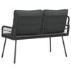 vidaXL Garden Bench with Cushion Anthracite 114 x 64 x 90cm Steel