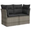 vidaXL 10 Piece Garden Sofa Set with Cushions Grey Poly Rattan
