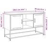 vidaXL TV Cabinet Black 100.5x39x60.5 cm Steel