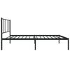 vidaXL Metal Bed Frame without Mattress with Headboard Black 100x190cm