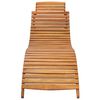 vidaXL Garden Sun Lounger with Cushion Solid Acacia Wood