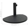 vidaXL Parasol Base Half Round Polyresin 9 kg Black