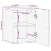vidaXL Bathroom Wall Cabinet 38x33x48 cm Solid Wood Mango