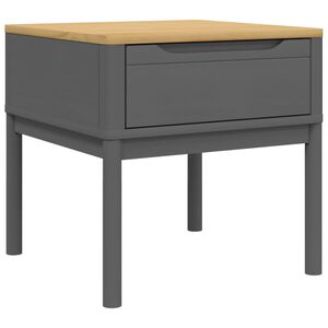 vidaXL Lamp Table FLORO Grey 55x55x54 cm Solid Wood Pine