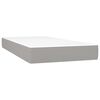 vidaXL Box Spring Bed with Mattress Light Grey 100x190 cm Twin Fabric