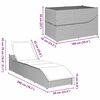 vidaXL Folding Sun Lounger with Cushion and Storage Grey Poly Rattan
