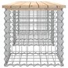 vidaXL Garden Bench Gabion Design 203x44x42 cm Solid Wood Pine