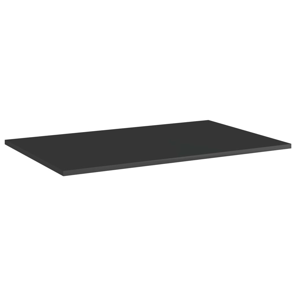 vidaXL Bookshelf Boards 8 pcs High Gloss Black 80x50x1.5 cm Engineered Wood