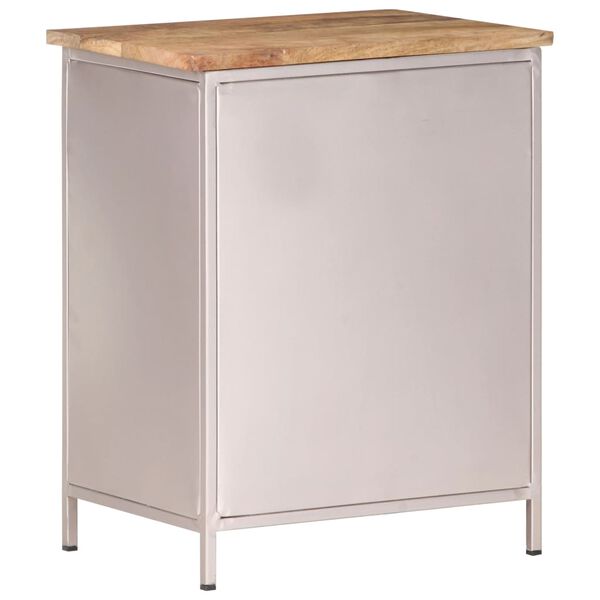 vidaXL Bedside Cabinet 40x30x50 cm Rough Mango Wood