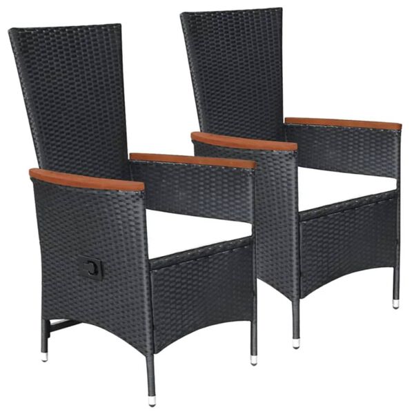 vidaXL 5 Piece Garden Dining Set Black