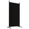 vidaXL 5-Panel Room Divider Black 433x180 cm Fabric