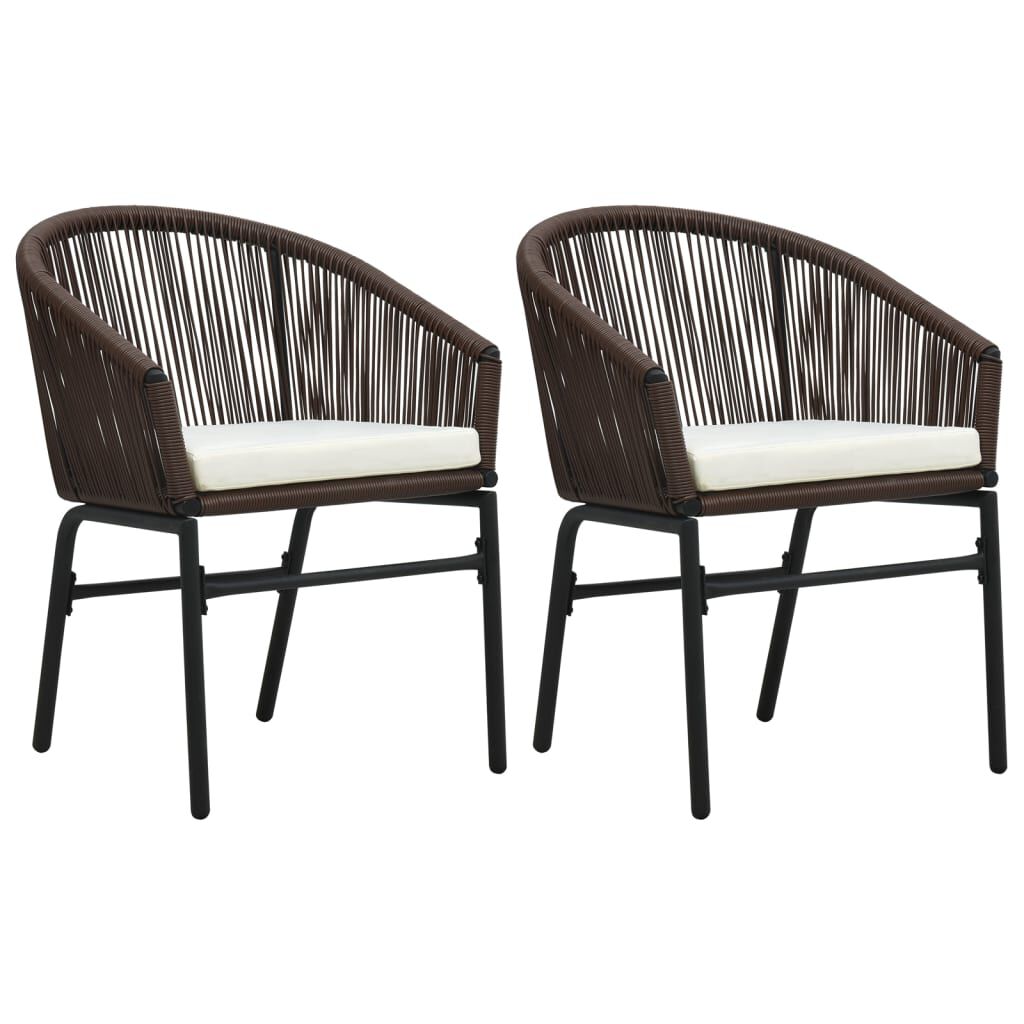 vidaXL 3 Piece Garden Dining Set Brown