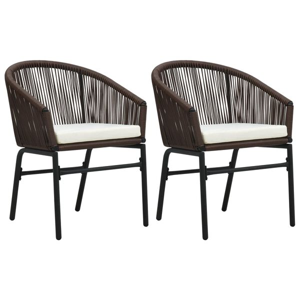 vidaXL 3 Piece Garden Dining Set Brown