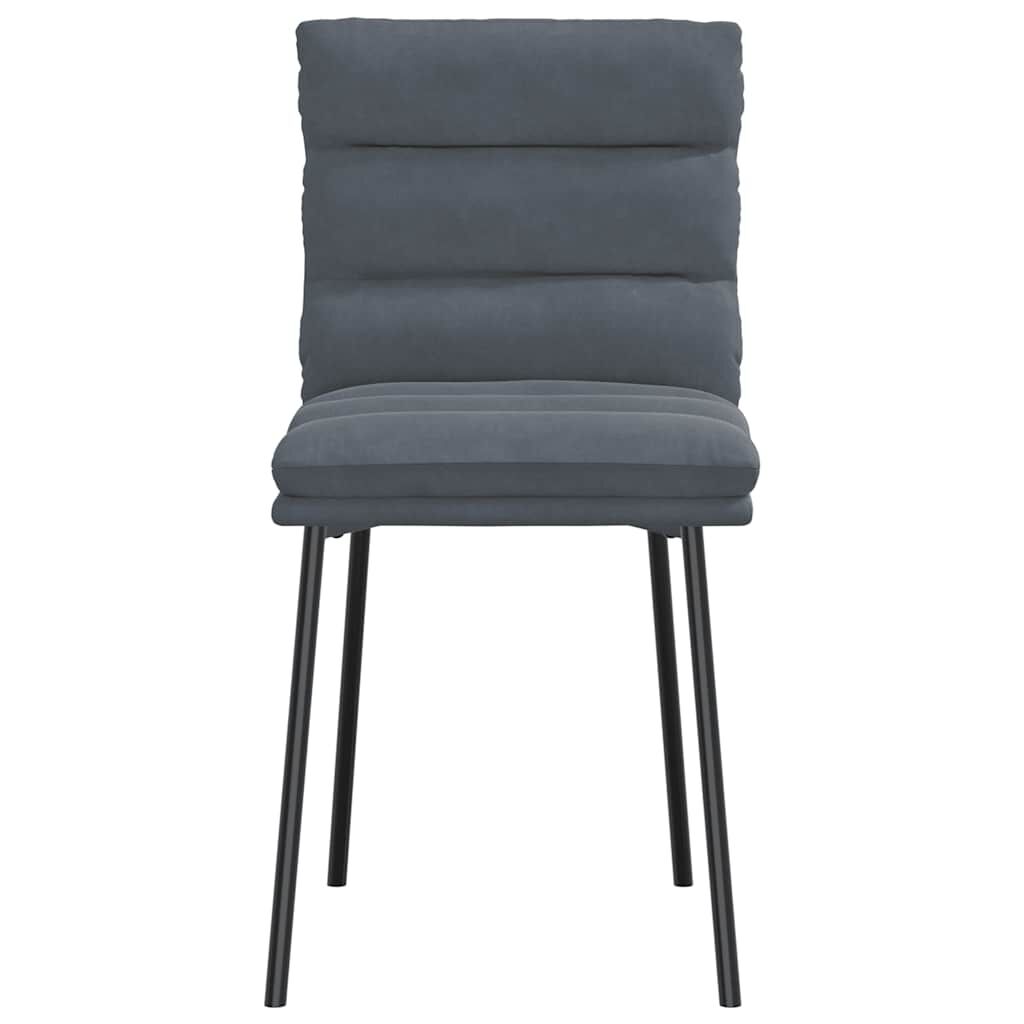 vidaXL Dining Chairs 2 pcs Dark Grey Velvet
