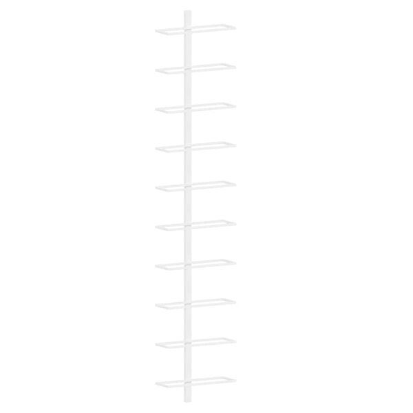 vidaXL Wall-mounted Wine Rack for 10 Bottles White Metal