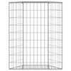 vidaXL Trapezium Gabion Raised Bed Galvanised Steel 80x20x100 cm