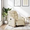 vidaXL Electric Massage Recliner Chair Cream Fabric