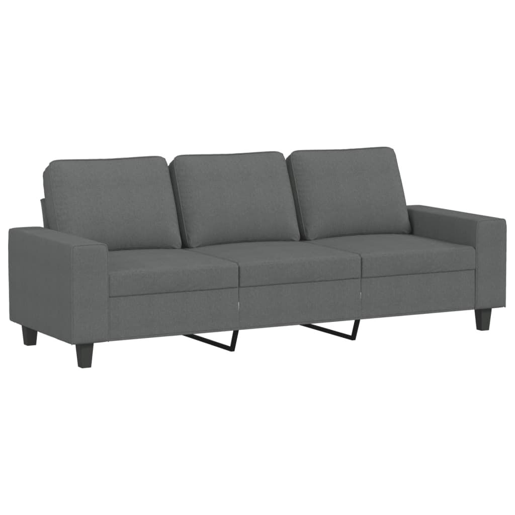 vidaXL 2 Piece Sofa Set Dark Grey Fabric